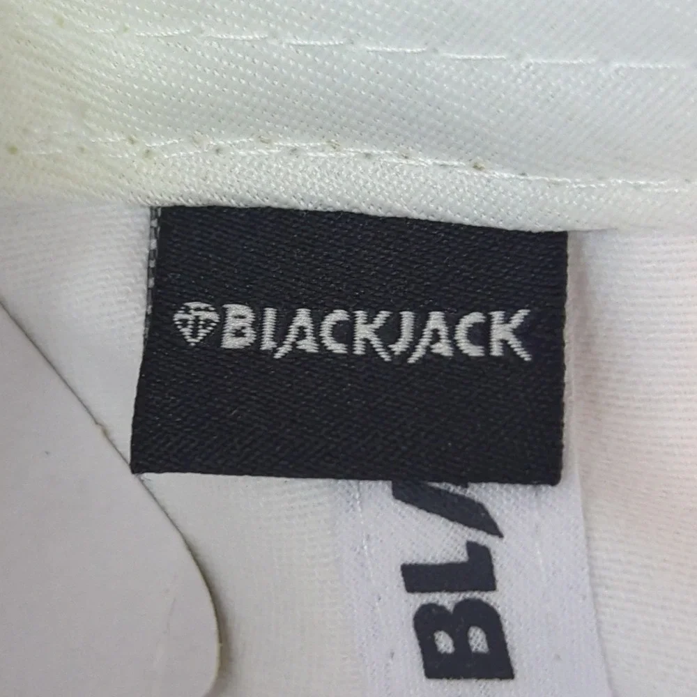 Blackjack Never Fold Grim Reaper Boxing Snapback Hat White Embroidered Cap